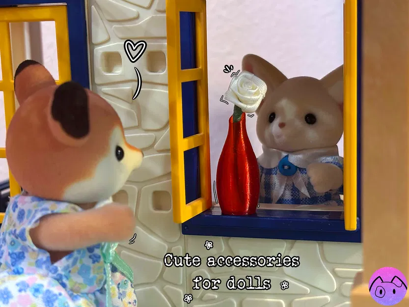 Miniature Vases - Vol. #1 (Bộ sưu tập 5 mẫu bình hoa mini) - Image 7