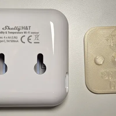 Giá treo tường cho cảm biến Shelly Plus H&T - Thiết kế căn giữa