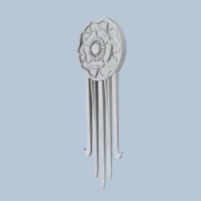 Mẫu phụ kiện cài tóc hình hoa Tudor sang trọng (3D Printable)