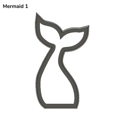 Khuôn cắt bánh quy hình đuôi nàng tiên cá 3D độc đáo