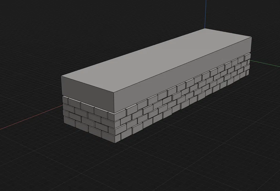 Mô hình gờ tường gạch (Brick Ledge) cho Fingerboard in 3D - Image 1