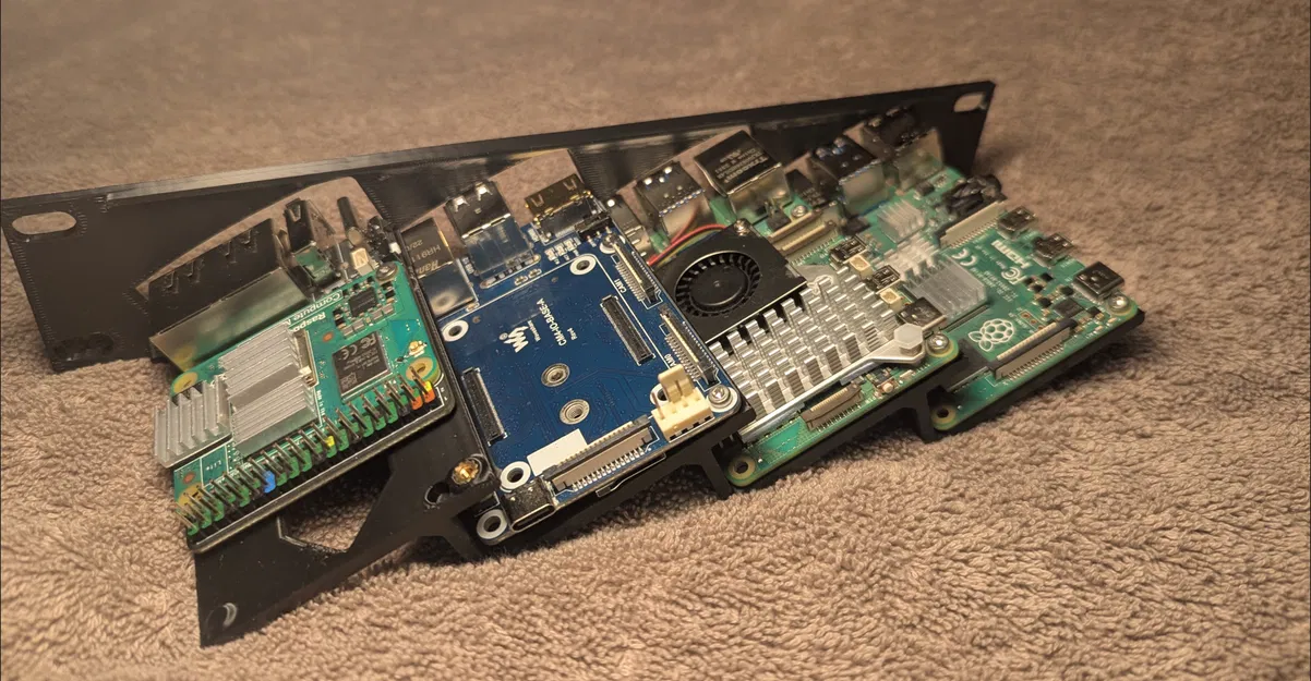 Khung gắn 10-inch cho 4 Raspberry Pi (1U) - Image 2