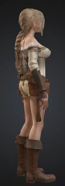 Mô hình 3D nhân vật nữ thám hiểm (Adventurer Female) cực chi tiết - Image 3