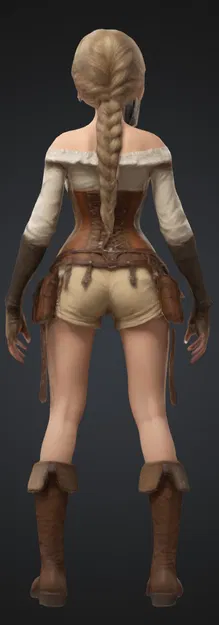 Mô hình 3D nhân vật nữ thám hiểm (Adventurer Female) cực chi tiết - Image 4