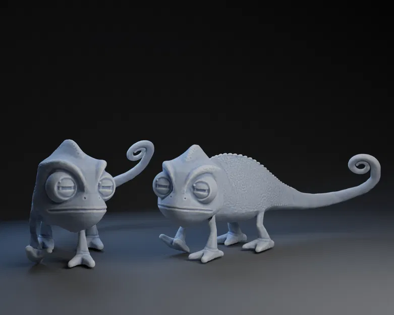 Mô hình 3D chú tắc kè Pascal đáng yêu từ phim Tangled - Image 1