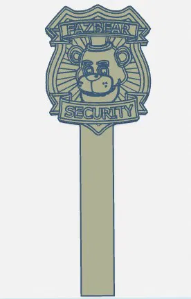 Kẹp sách huy hiệu Fazbear Security (Fnaf Bookmark) in 3D độc đáo - Image 1
