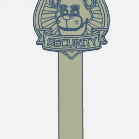 Kẹp sách huy hiệu Fazbear Security (Fnaf Bookmark) in 3D độc đáo