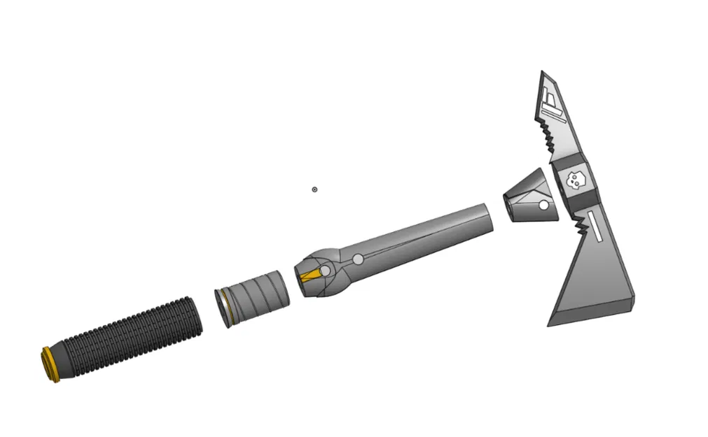 Mô hình rìu chiến đấu CQC-5 Helldivers II in 3D đẹp mắt - Image 2