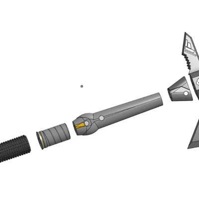 Mô hình rìu chiến đấu CQC-5 Helldivers II in 3D đẹp mắt