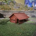 Mô hình nhà gỗ (Log cabin) tỉ lệ 1:120 (TT) - Thumbnail 1
