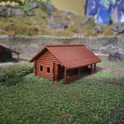 Mô hình nhà gỗ (Log cabin) tỉ lệ 1:120 (TT)