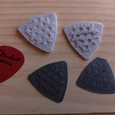 Bộ sưu tập gảy đàn guitar và bass 3D có vân chống trượt cực bám