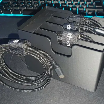 Khay Đựng Cáp Sạc Gridfinity (2x3) Gọn Gàng Cho Bàn Làm Việc