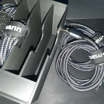 Khay Đựng Cáp Sạc Gridfinity (2x3) Gọn Gàng Cho Bàn Làm Việc