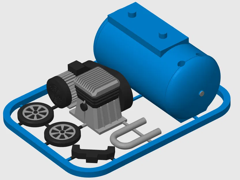 Mô hình Kit Card Máy nén khí - Phụ kiện sa bàn gara tỷ lệ 1:24 - Image 5