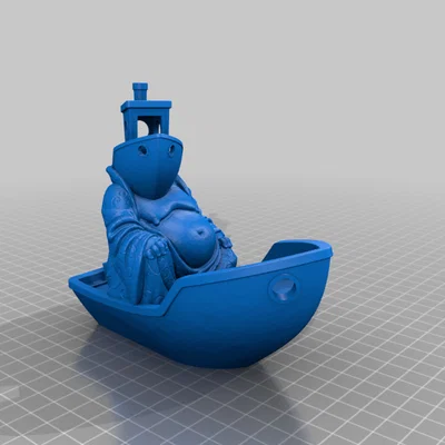 Benchy Buddha: Mô hình trang trí 3D độc đáo kết hợp giữa tàu và tượng Phật
