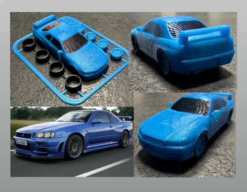 Mô hình Nissan Skyline Kit Card - Tự in và lắp ráp xe huyền thoại - Image 1