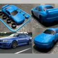 Mô hình Nissan Skyline Kit Card - Tự in và lắp ráp xe huyền thoại - Thumbnail 1