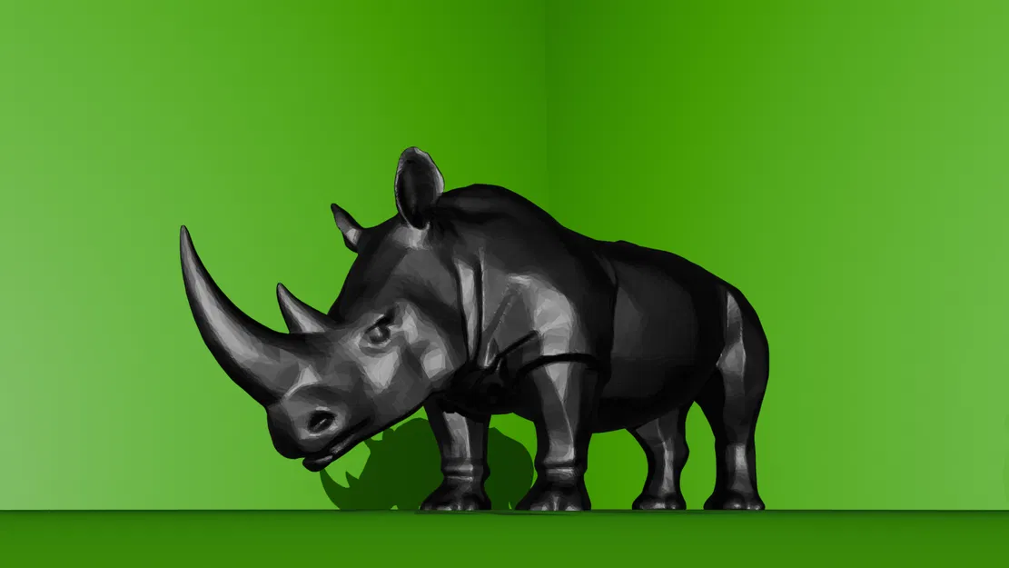 Mô hình Tượng Tê Giác 3D độc đáo trang trí bàn làm việc - Image 1