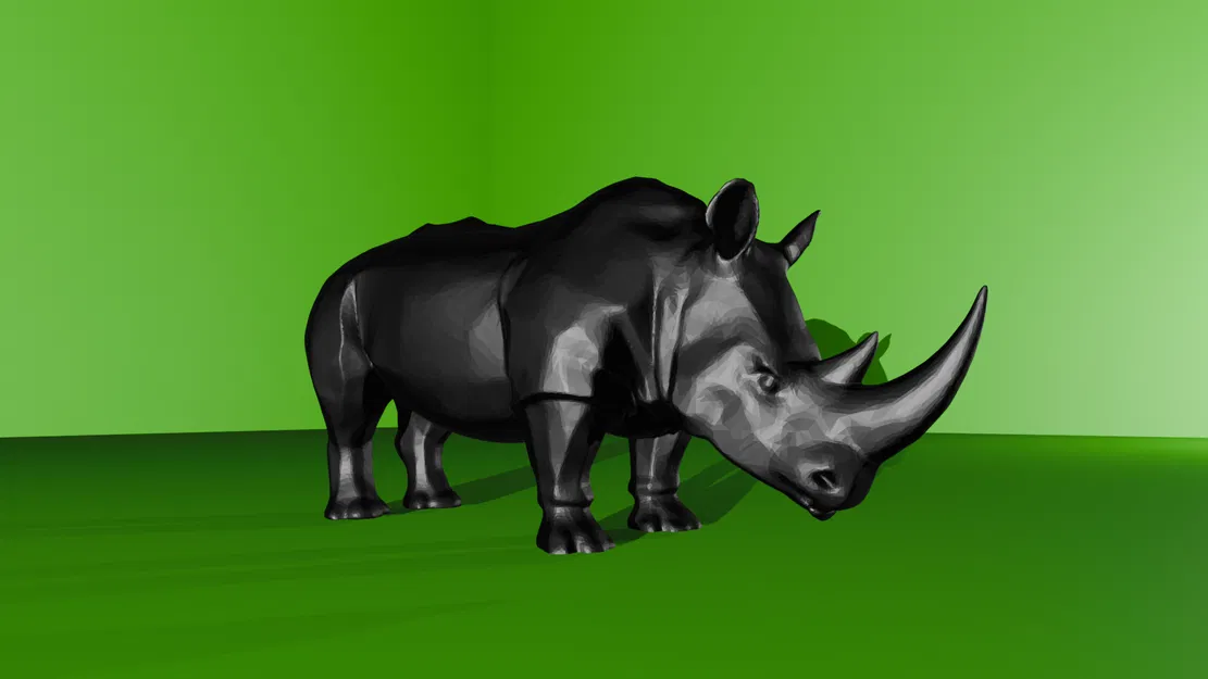 Mô hình Tượng Tê Giác 3D độc đáo trang trí bàn làm việc - Image 3