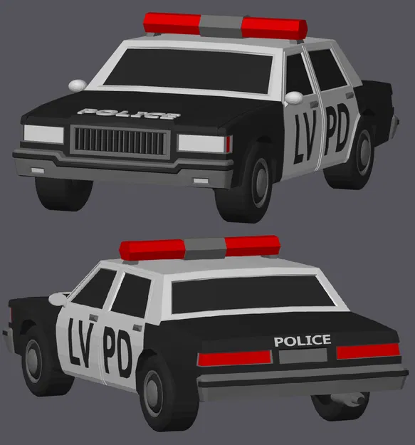 Mô hình xe cảnh sát LVPD 3D - Phiên bản tái hiện từ GTA San Andreas - Image 2