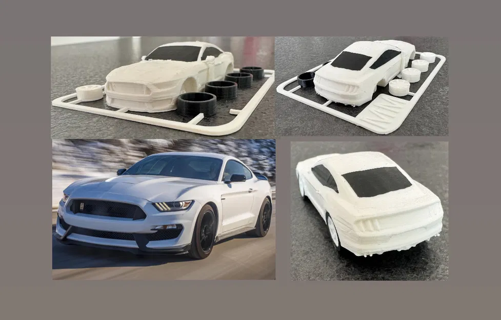 Mô hình lắp ráp Shelby Mustang GT350R kit card độc đáo cho dân in 3D - Image 1