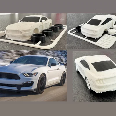 Mô hình lắp ráp Shelby Mustang GT350R kit card độc đáo cho dân in 3D