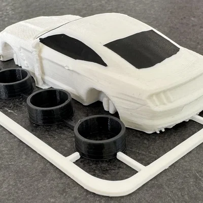 Mô hình lắp ráp Shelby Mustang GT350R kit card độc đáo cho dân in 3D