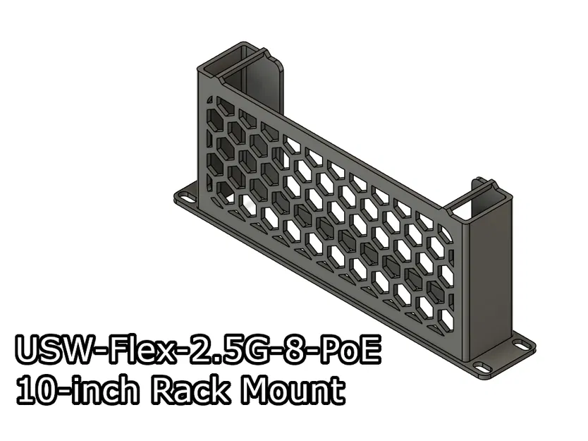 Giá đỡ tủ rack 10-inch cho Ubiquiti USW-Flex-2.5G-8-PoE - Image 1