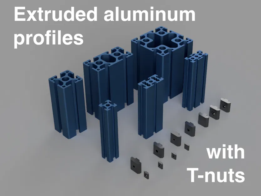Thanh nhôm định hình 2020 2040 3030 4040 4080 8080 kèm T-nut - Image 1