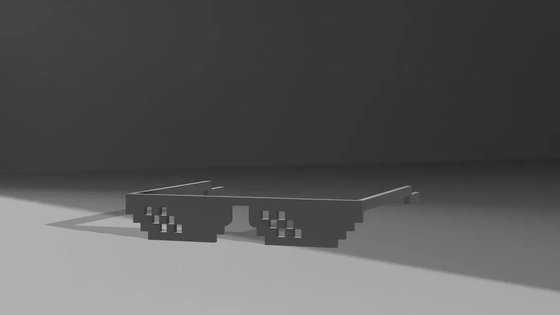 Mẫu in 3D mắt kính Thug Life phong cách Pixel cực chất - Image 1