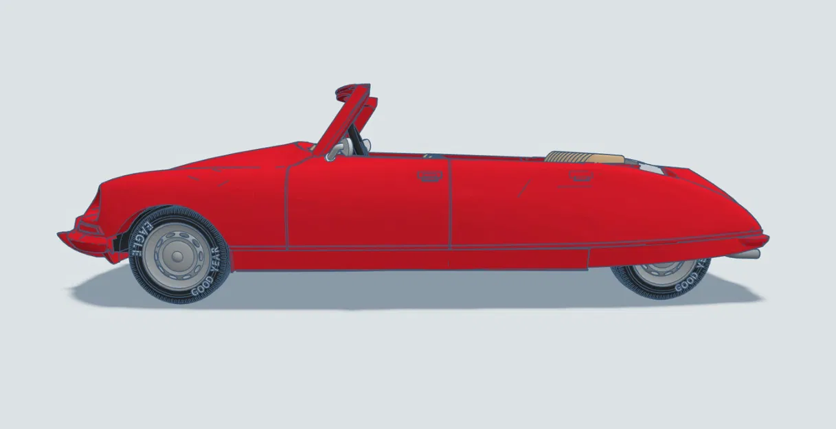 Mô hình in 3D xe cổ Citroen DS Cabrio 1954 - Image 18