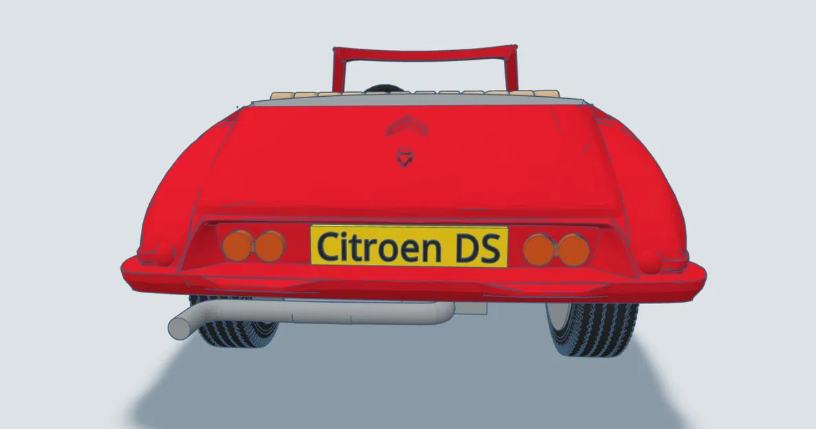 Mô hình in 3D xe cổ Citroen DS Cabrio 1954 - Image 21