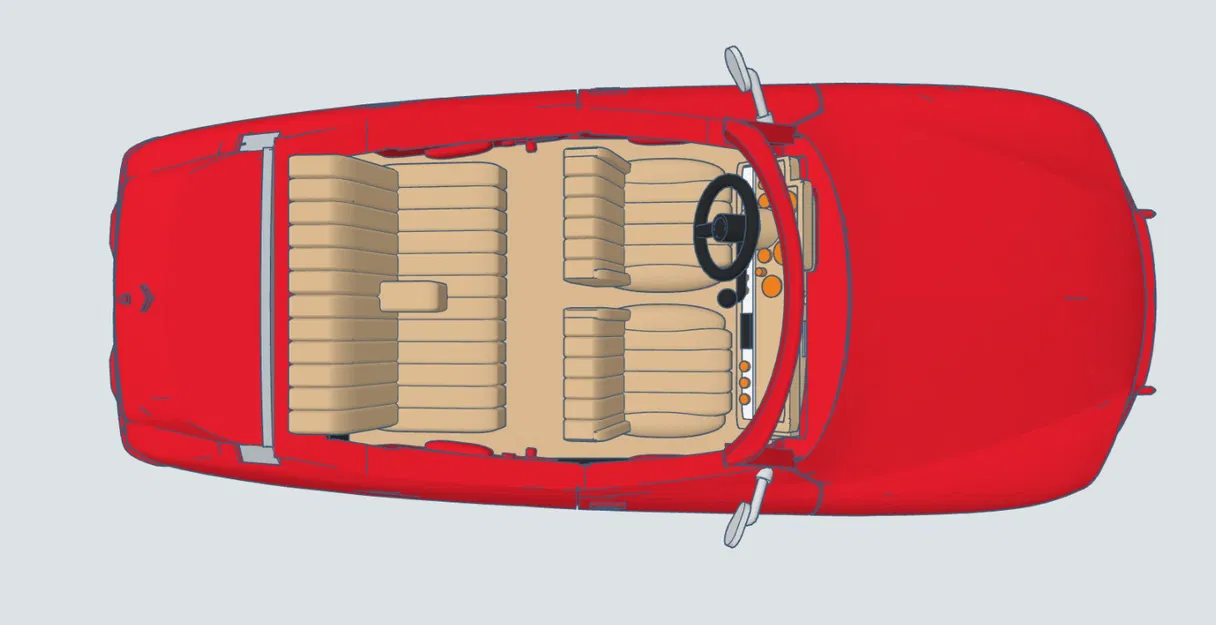 Mô hình in 3D xe cổ Citroen DS Cabrio 1954 - Image 22