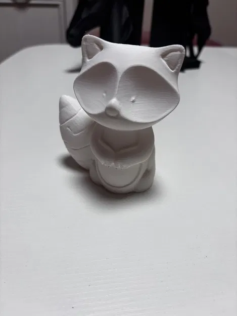 Mô hình chú gấu mèo (raccoon) dễ thương in 3D trang trí - Image 1