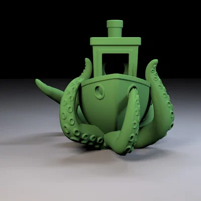 Mô hình OctoBenchy - Thuyền 3DBenchy kết hợp xúc tu bạch tuộc