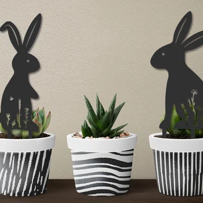 Cọc Cắm Vườn Hình Chú Thỏ Trang Trí Easter