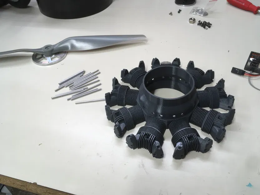 Mô hình động cơ Radial 9 xy-lanh giả lập cho máy bay tỉ lệ 1:5 - Image 2