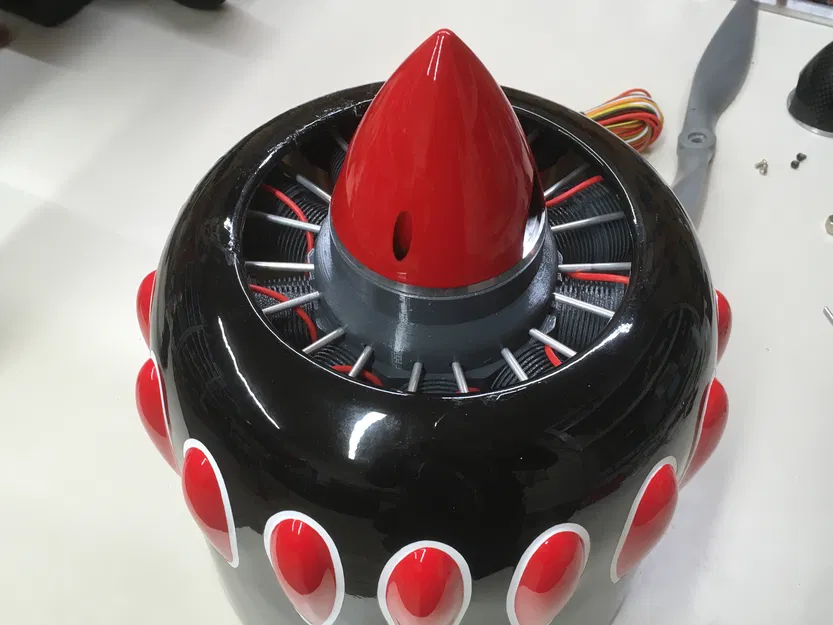 Mô hình động cơ Radial 9 xy-lanh giả lập cho máy bay tỉ lệ 1:5 - Image 6