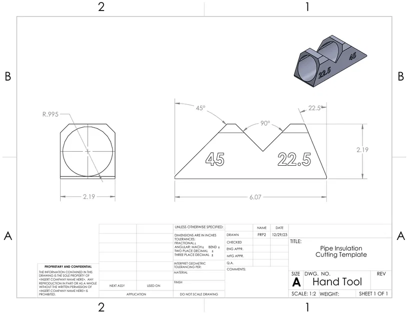 Khuôn cắt góc xốp cách nhiệt ống dẫn tiện lợi (File 3D in) - Image 3