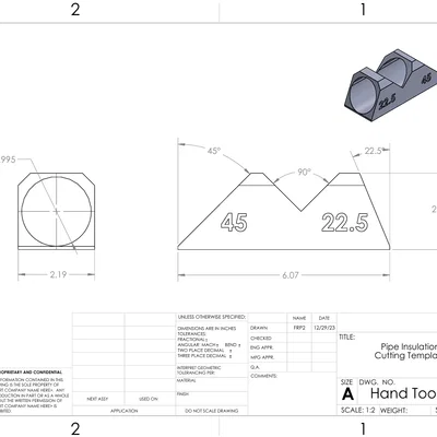 Khuôn cắt góc xốp cách nhiệt ống dẫn tiện lợi (File 3D in)