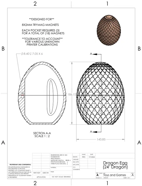 Trứng Rồng Crystal Dragon Đóng Mở Bằng Nam Châm - Image 2