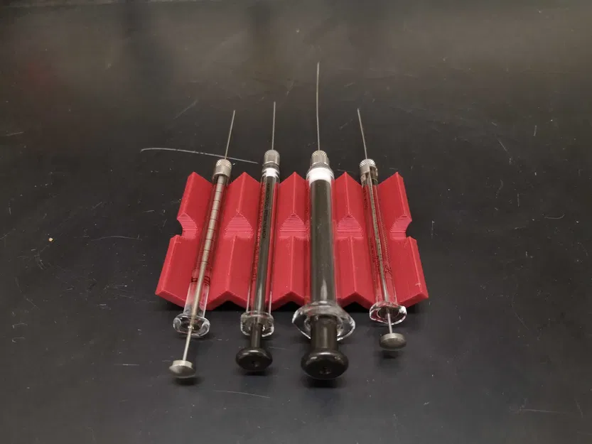 Khay đỡ ống tiêm thủy tinh 4 vị trí (Syringe holder) in 3D - Image 2