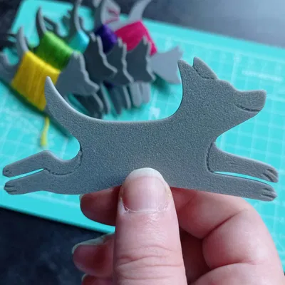 Cuộn quấn chỉ thêu hình cún con - Phụ kiện giữ chỉ