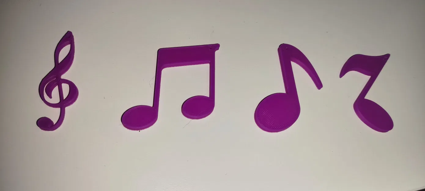 Mẫu móc khóa hình nốt nhạc độc đáo in 3D - Image 1