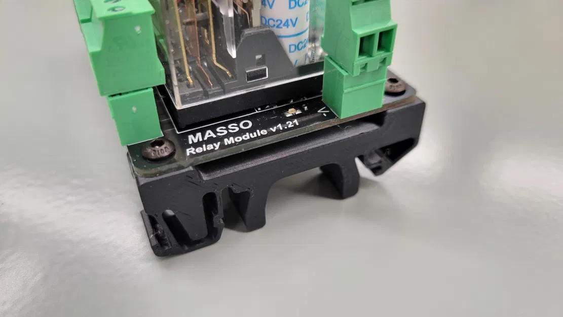 Ngàm kẹp thanh ray DIN cho Module Relay MASSO - Image 1