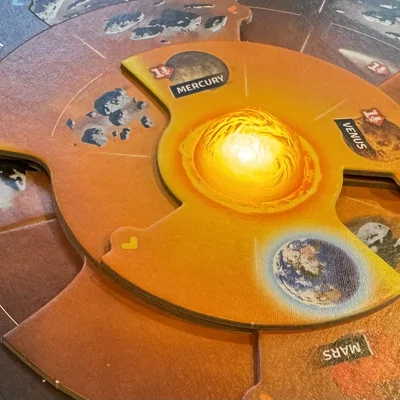 Mô hình mặt trời phát sáng (Lite Up Sun) cho board game SETI