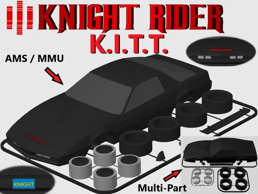 KITT - Knight Rider - Mô hình Pontiac Firebird Trans Am Kit Card (tỷ lệ 1:24) - Image 1