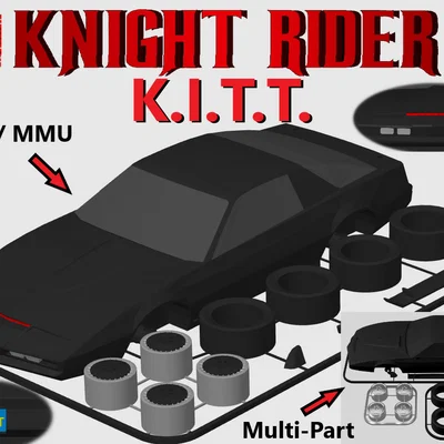 KITT - Knight Rider - Mô hình Pontiac Firebird Trans Am Kit Card (tỷ lệ 1:24)