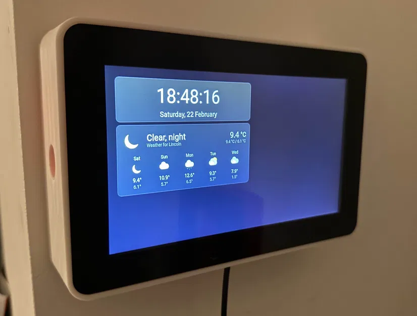 Vỏ gắn tường cho Raspberry Pi Touch Display 2 - Image 1